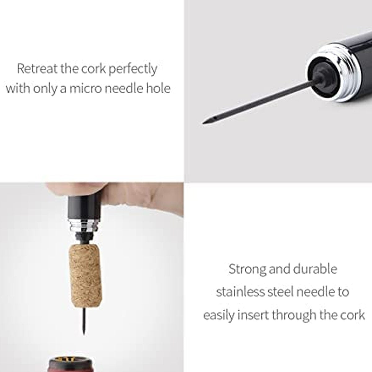 WiOnes Air Pump Wine Opener – Fast, Easy, Portable, No Batteries