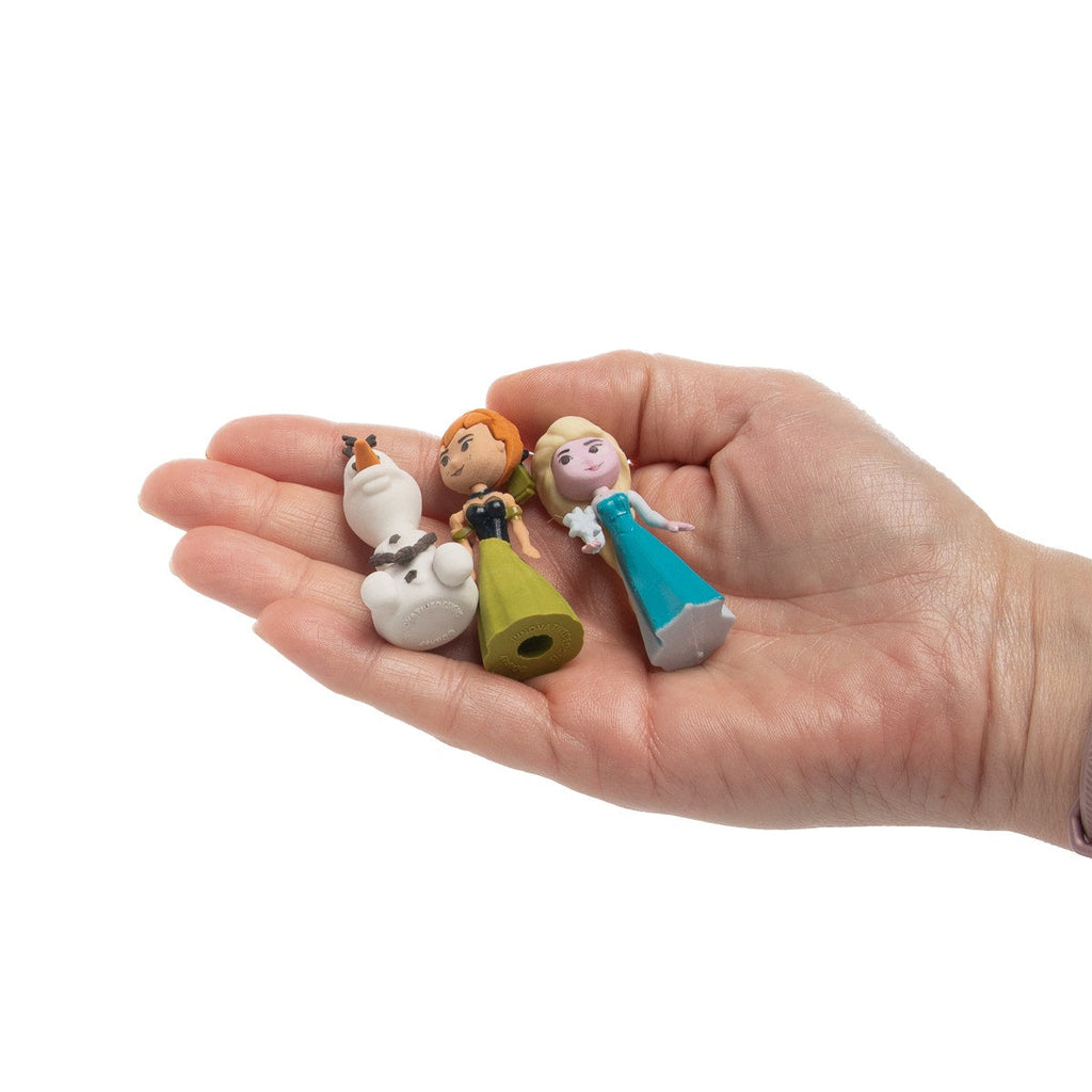 Disney Frozen Collectible Eraser Case With 3 Movie Characters & Play Scene