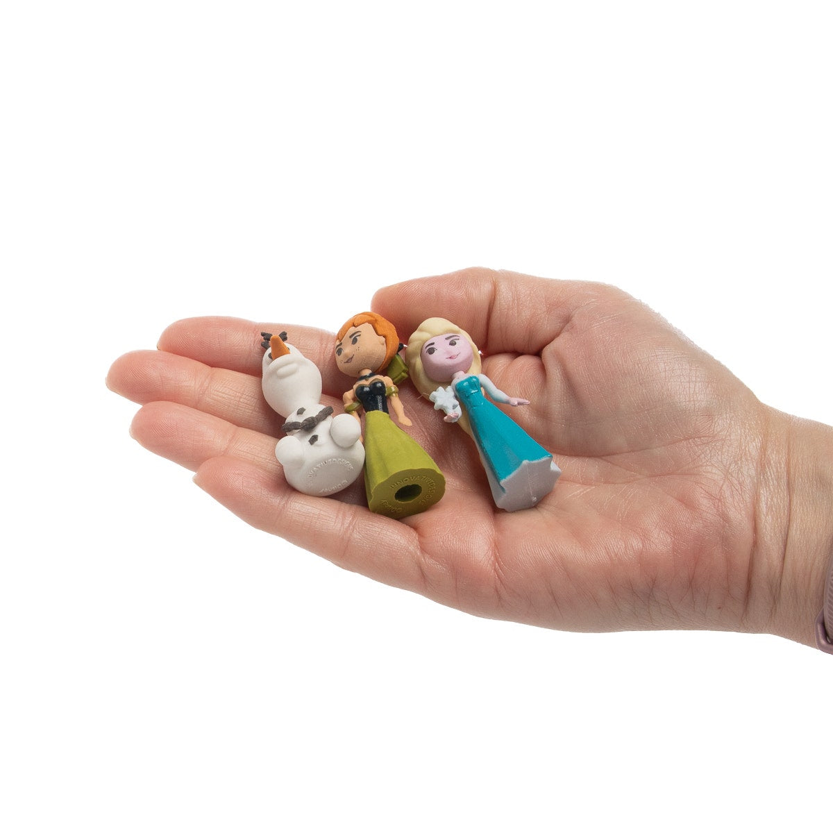 Disney Frozen Collectible Eraser Case With 3 Movie Characters & Play Scene