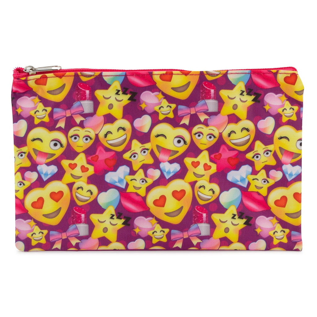 Emoji Zipper Clutch – Fun Kids Purse Or School Supplies Case