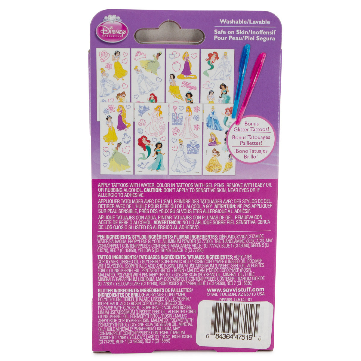 Tattoodles Glitter Tattoo Gel Pens With DIY Temporary Tattoos