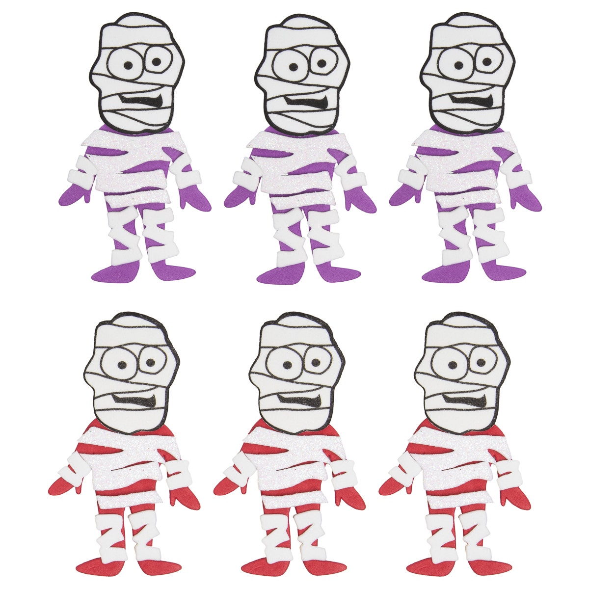 Mummy Foam & Felt Stickers - Halloween Decorations Arts & Crafts