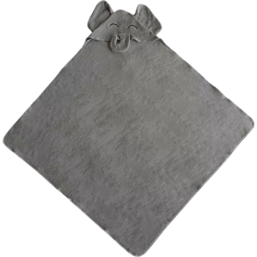 XL Organic Bamboo & Cotton Hooded Baby Towel - Soft & Absorbent