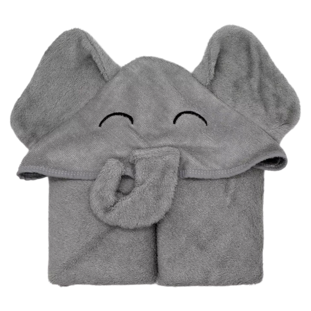 XL Organic Bamboo & Cotton Hooded Baby Towel - Soft & Absorbent