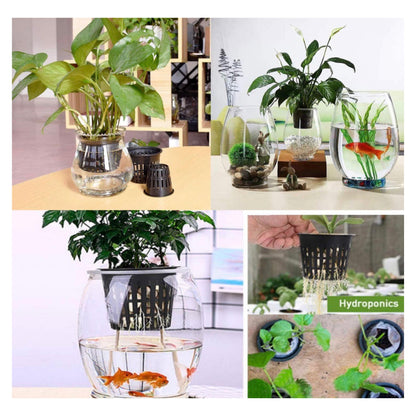 25pk of Heavy Duty Slotted Mesh Plant Pots In 3" or  4" - Hydroponic Growing