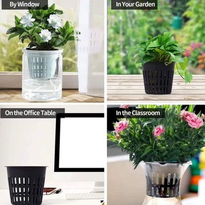 25pk of Heavy Duty Slotted Mesh Plant Pots In 3" or  4" - Hydroponic Growing