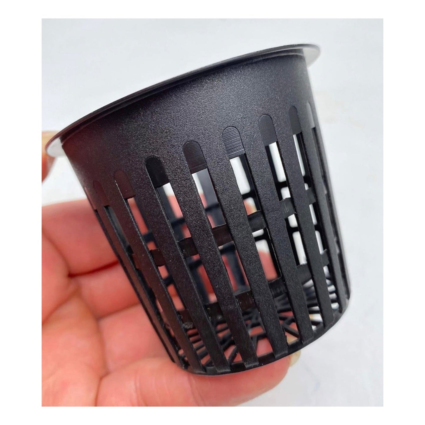 25pk of Heavy Duty Slotted Mesh Plant Pots In 3" or  4" - Hydroponic Growing