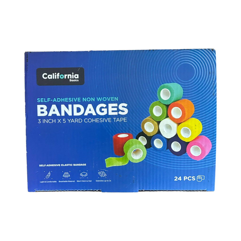 Self Adhesive Tape, Bandages for Sports & Injuries - Individually Wrapped