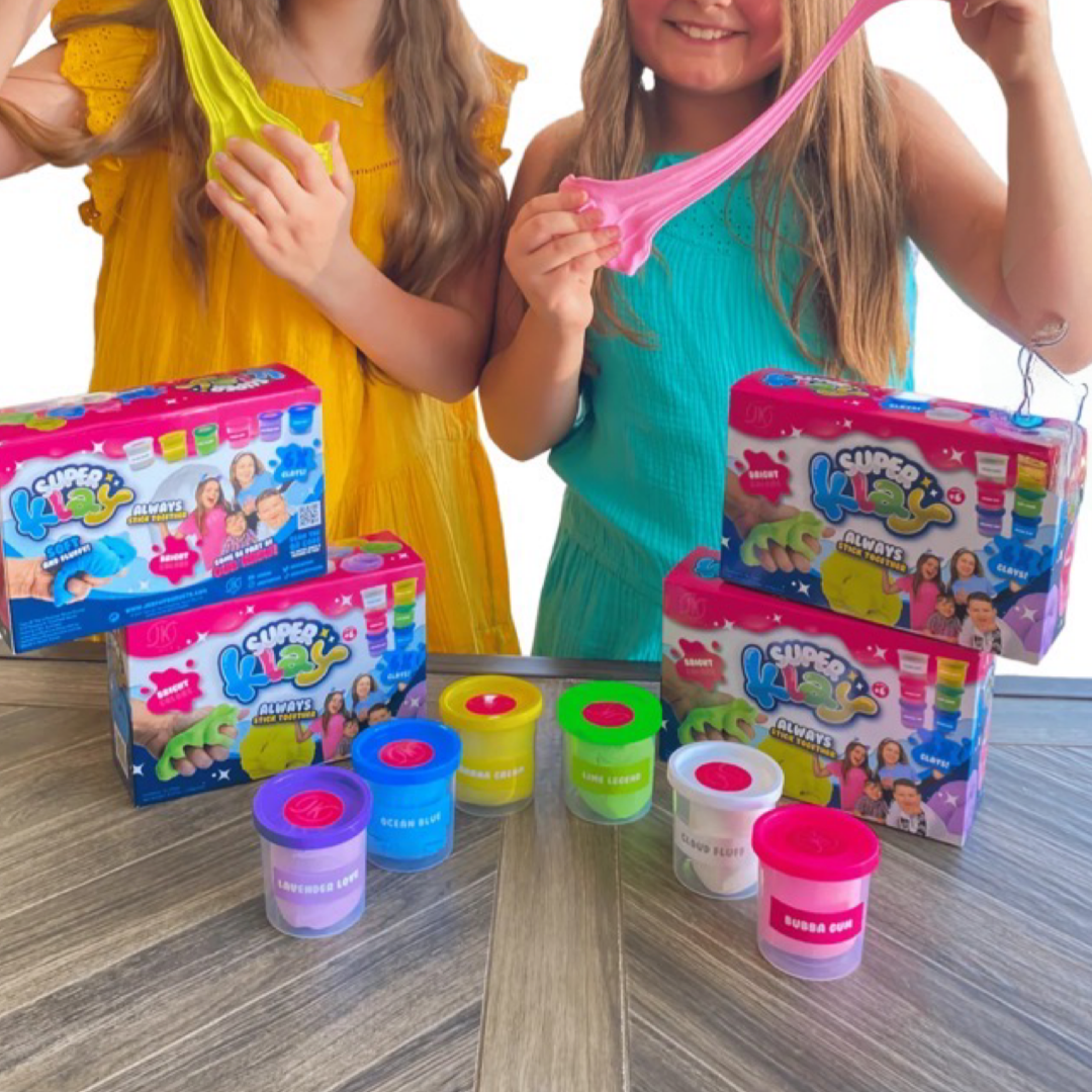 6pk Stretchy Super Klay Use Alone Or Add Slime, Bright Colors - Soft & Fluffy!