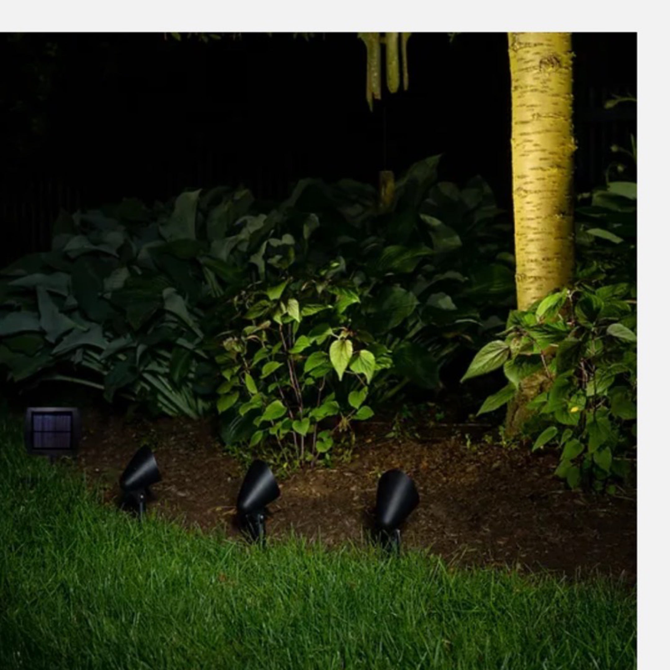 3pk Touch Of Eco SPOTUP Solar LED Spotlight Set with Solar Panel