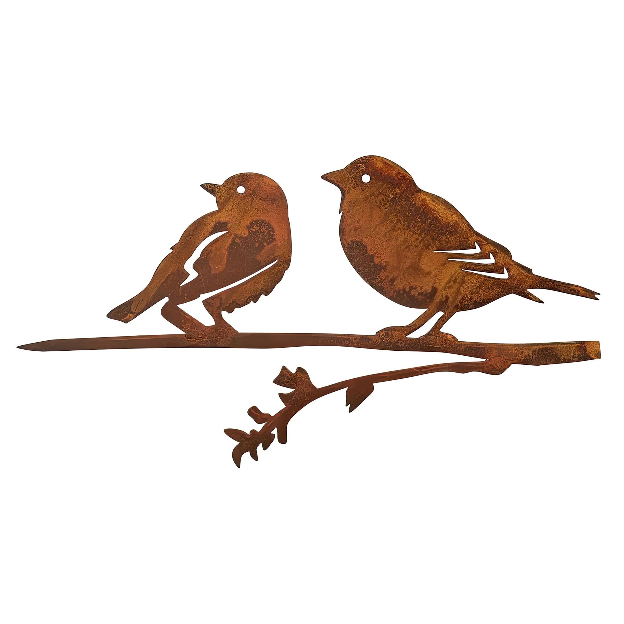 Rustic Metal Bird Silhouette Tree Stakes – Choose Your Style