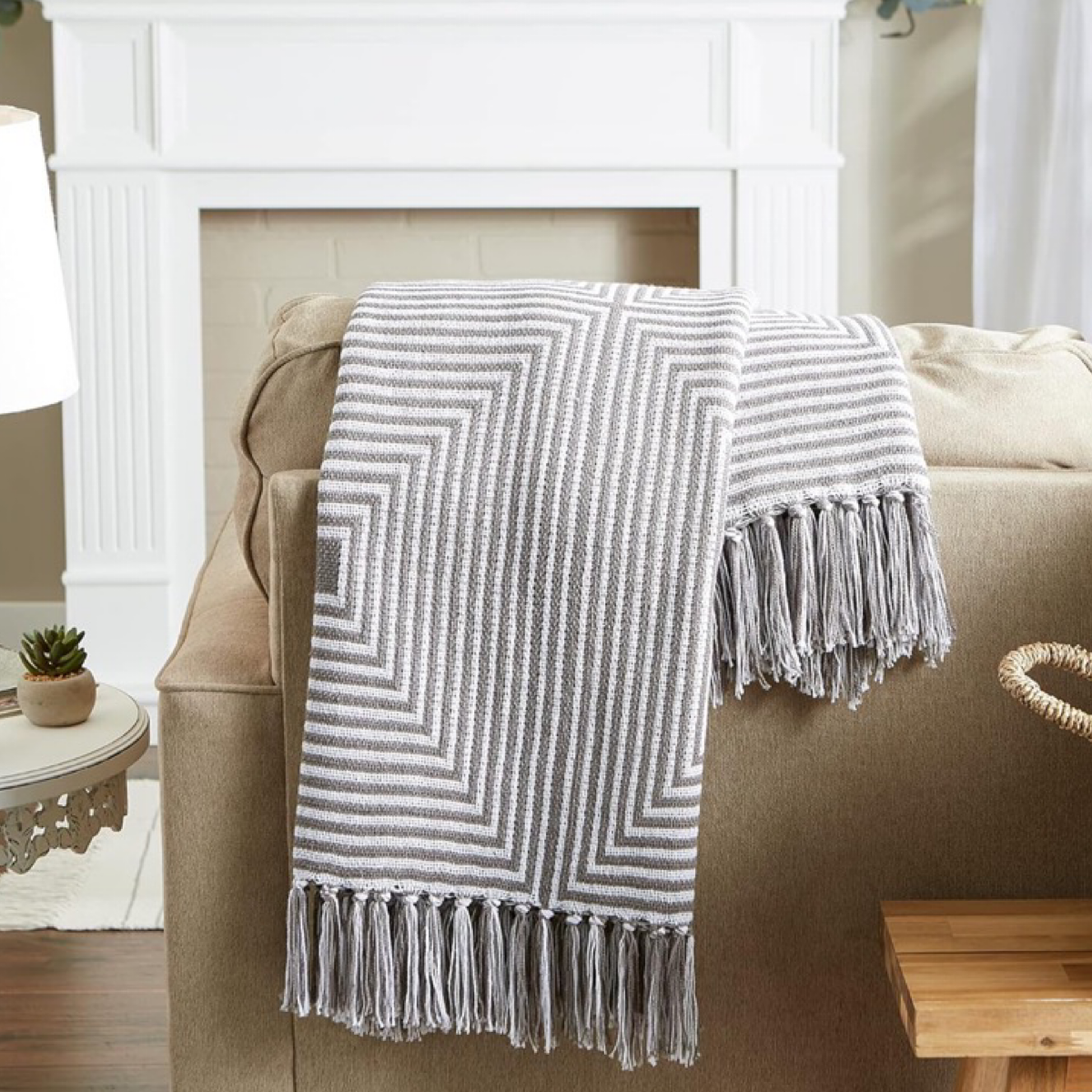 DII 50" x 60" Decorative Throw Blanket With Fringe - Cotton & Acrylic