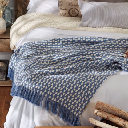 DII 50" x 60" Decorative Throw Blanket With Fringe - Cotton & Acrylic