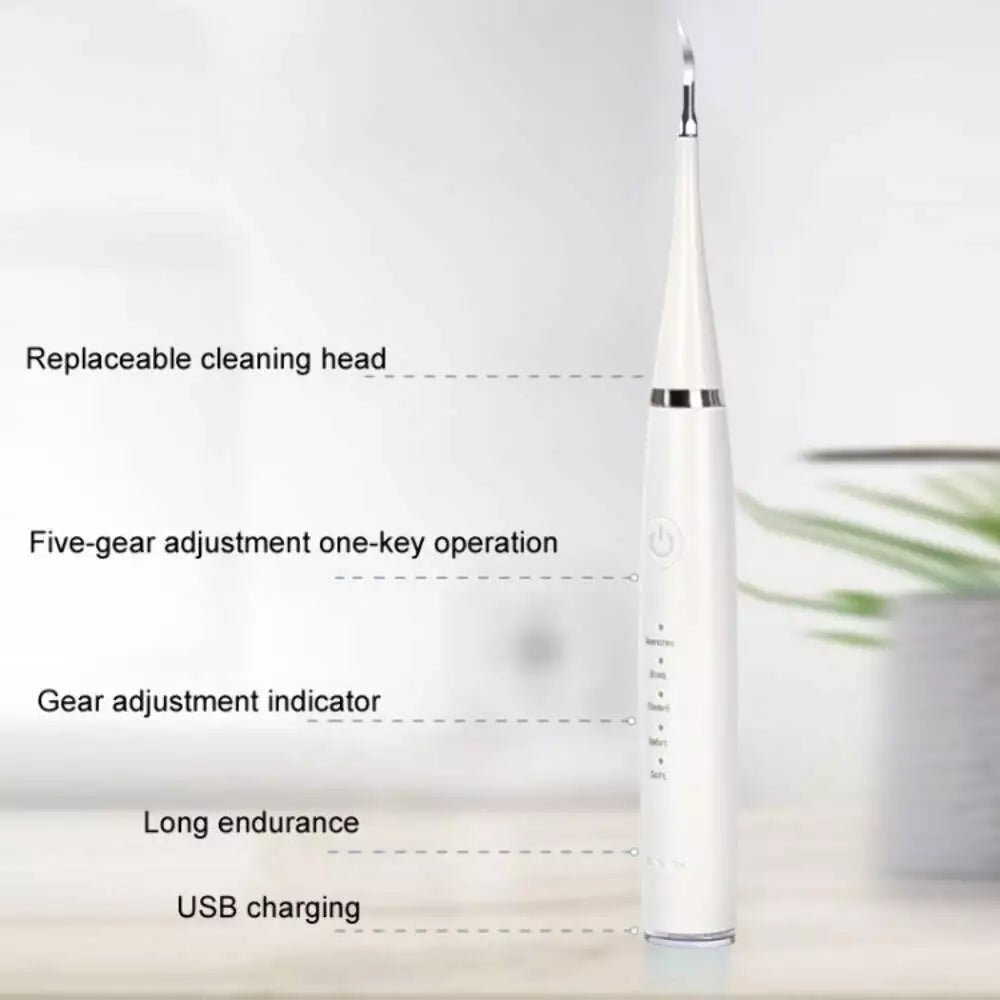 Electric Teeth Cleaner – Ultrasonic Dental Scaler with 5 Modes & USB Charging