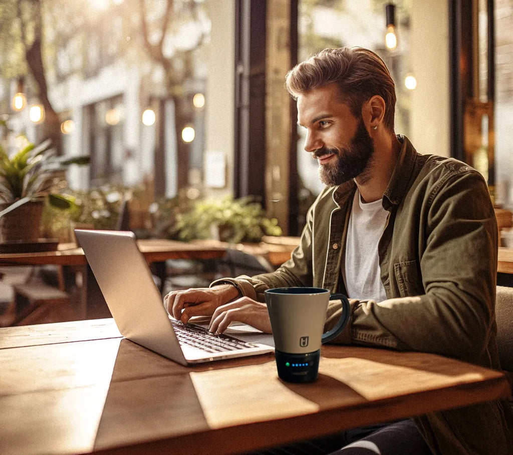 ThermoJoe Smart Heated Mug – Cordless, Battery Powered, Adjustable Temp, 14oz FREE SHIPPING!