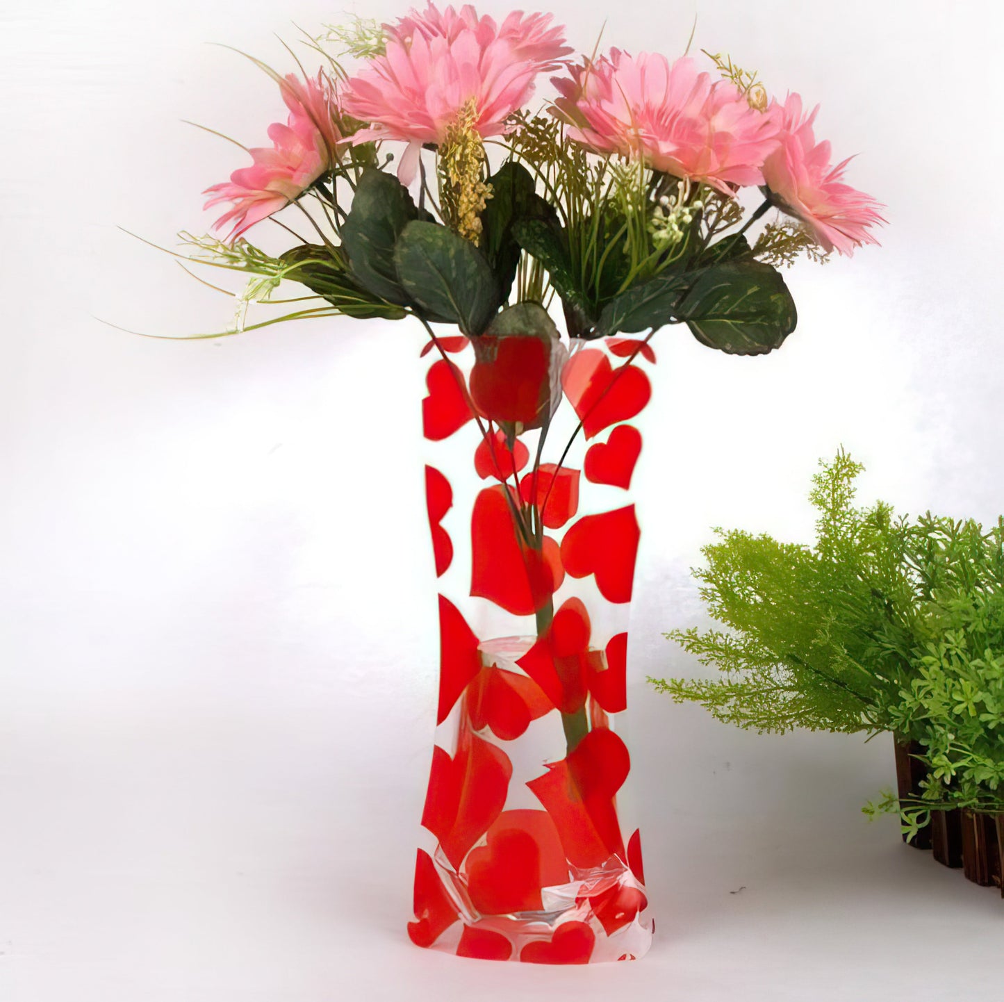 3pk Foldable Plastic Flower Vase – Reusable, Space-Saving Event Decor