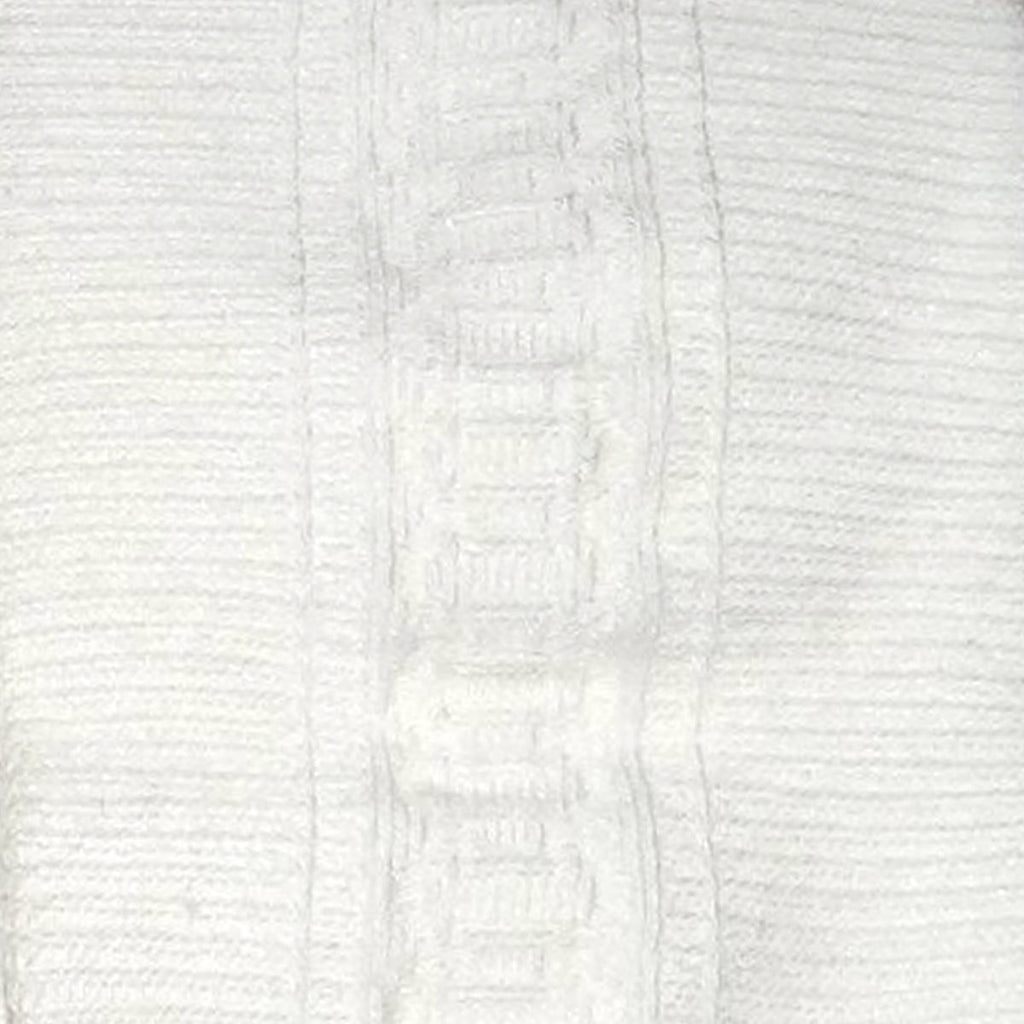 Mod & Tone Children's White Cotton Knit Pattern Knee Socks