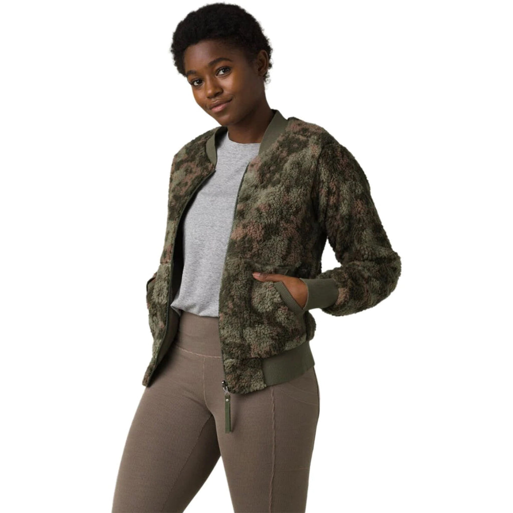 Prana 2-In-1 Reversible Fleece Women’s Zipper Bomber Jacket