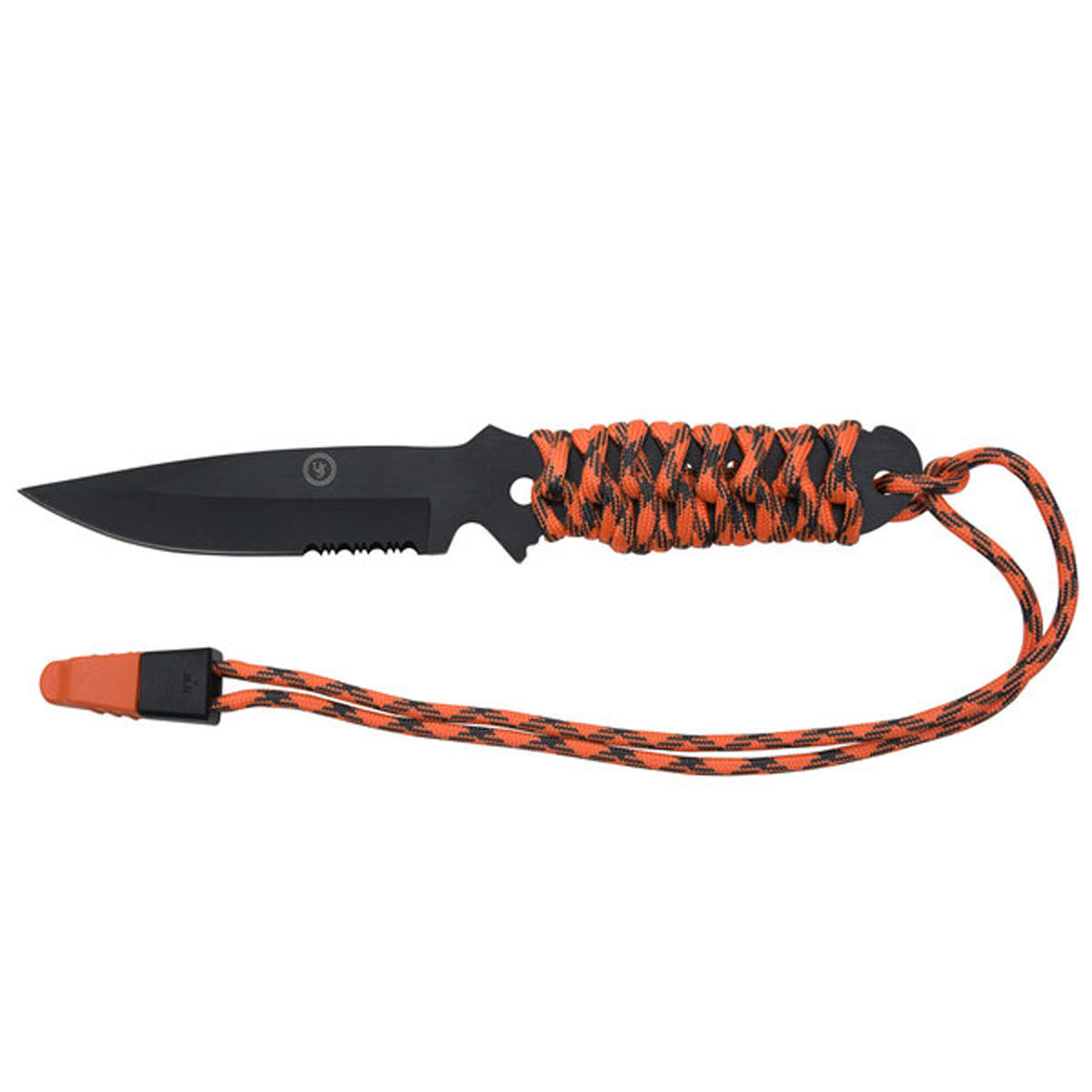 UST ParaKnife 4.0 PRO – 4” Serrated Blade, Paracord Grip, Whistle