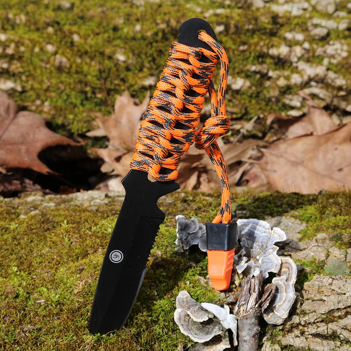 UST ParaKnife 4.0 PRO – 4” Serrated Blade, Paracord Grip, Whistle