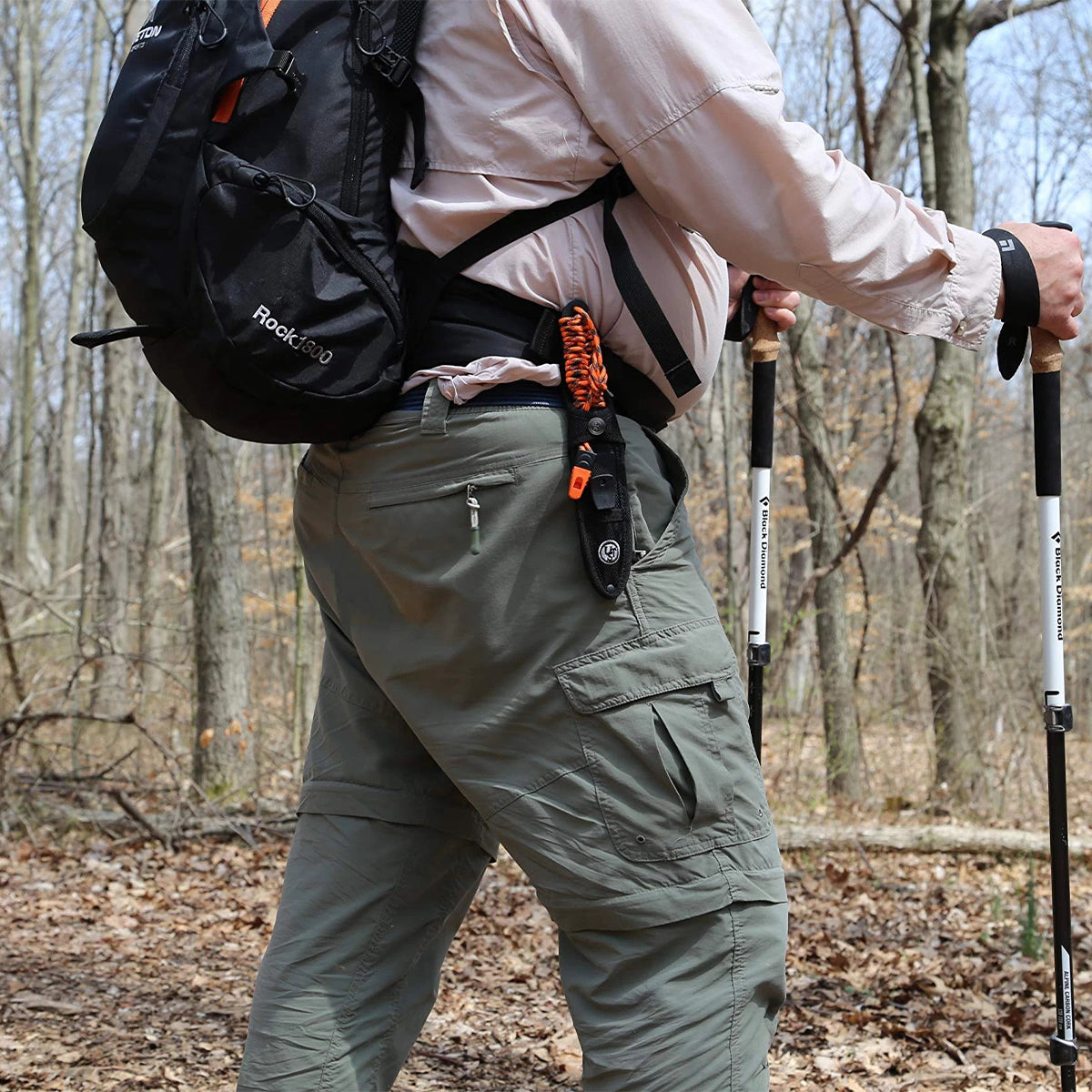 UST ParaKnife 4.0 PRO – 4” Serrated Blade, Paracord Grip, Whistle