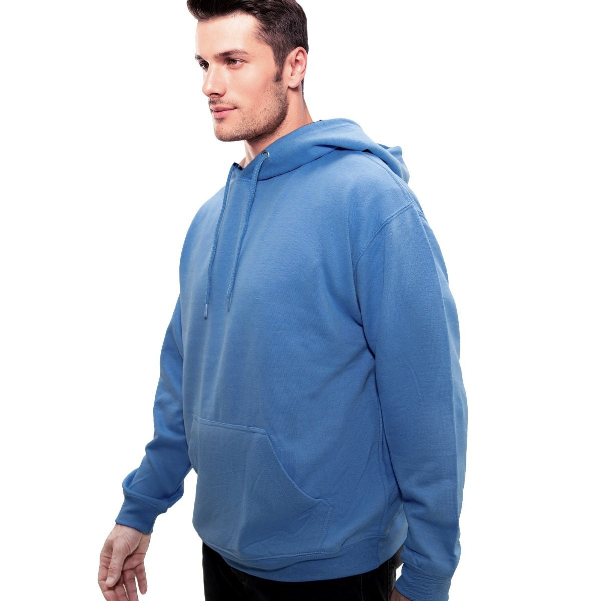 Men’s Pullover Hoodie – Ring-Spun Cotton, Fleece Lined, Pockets