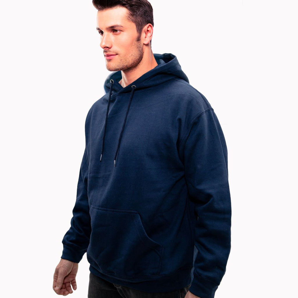 Men’s Pullover Hoodie – Ring-Spun Cotton, Fleece Lined, Pockets