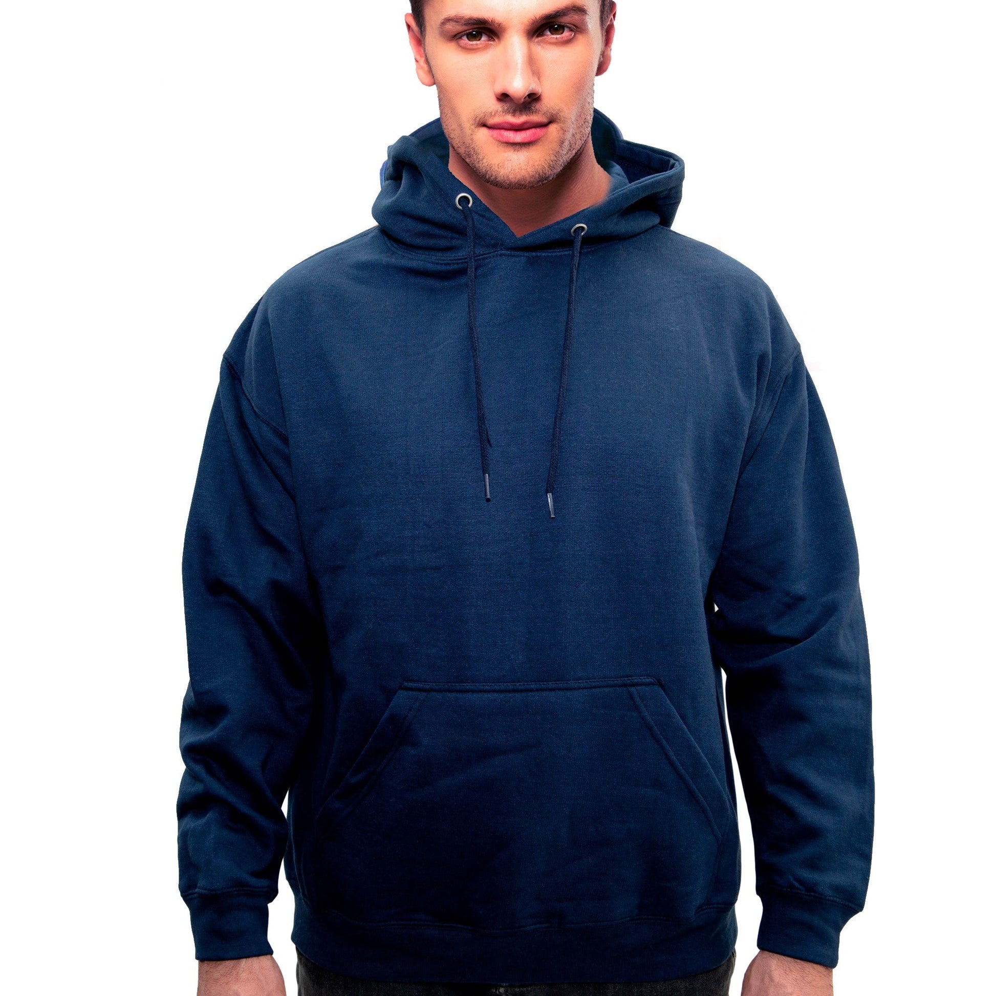 Men’s Pullover Hoodie – Ring-Spun Cotton, Fleece Lined, Pockets