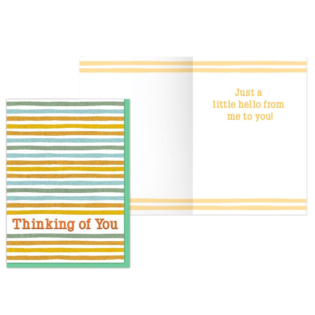 PaperCraft Handmade Thinking Of You Card – Sparkling Stripes
