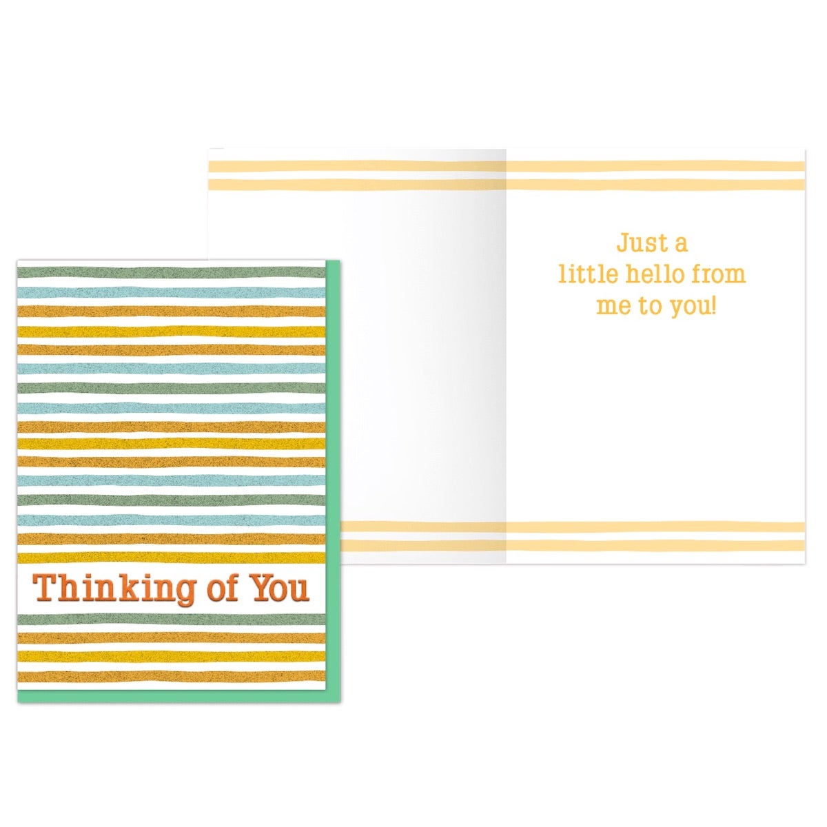 PaperCraft Handmade Thinking Of You Card – Sparkling Stripes