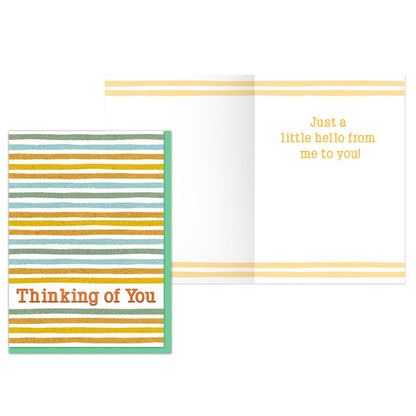 PaperCraft Handmade Thinking Of You Card – Sparkling Stripes